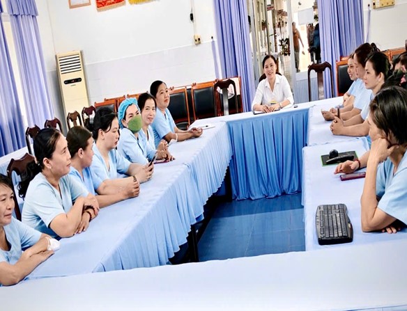 Trung tâm Y tế Tịnh Biên tổ chức họp mặt đầu năm cùng đội ngũ nhân viên hỗ trợ